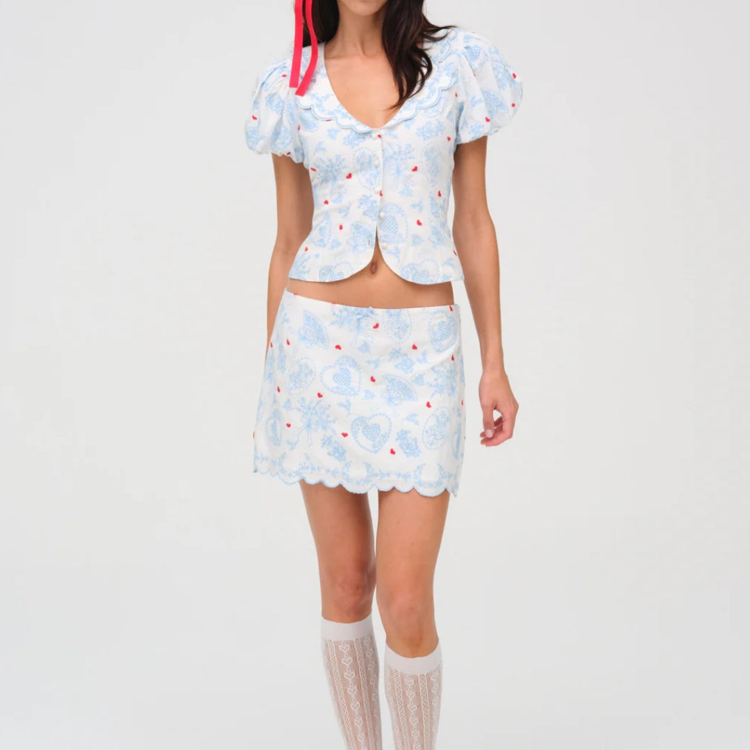 Livia Linen Mini Skirt