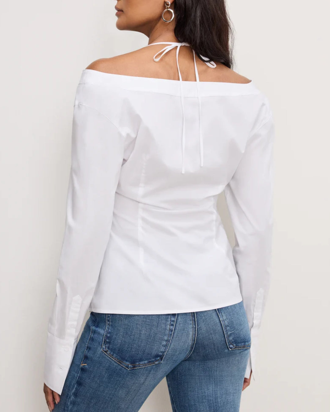 Poplin Off Shoulder Top