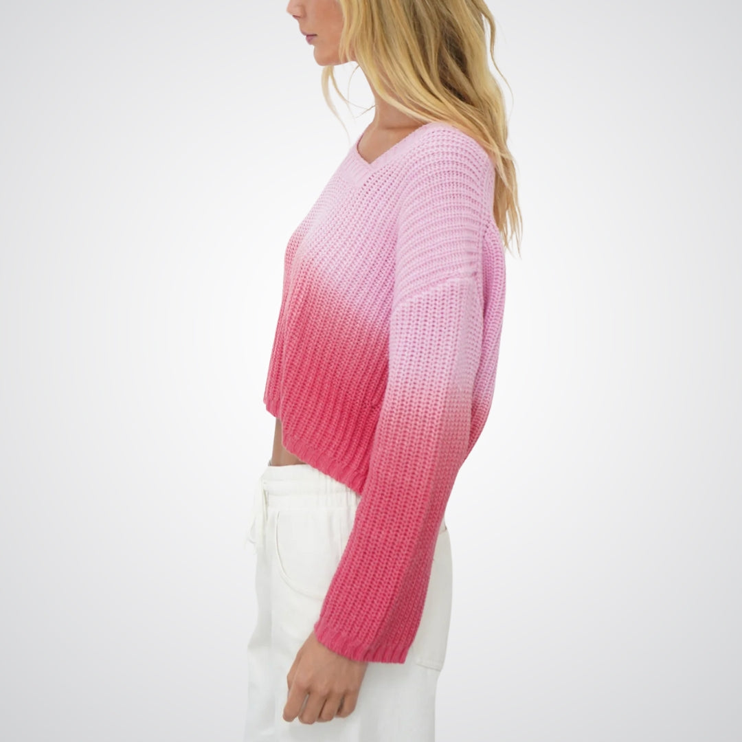 Angle V Dip Dye Sweater