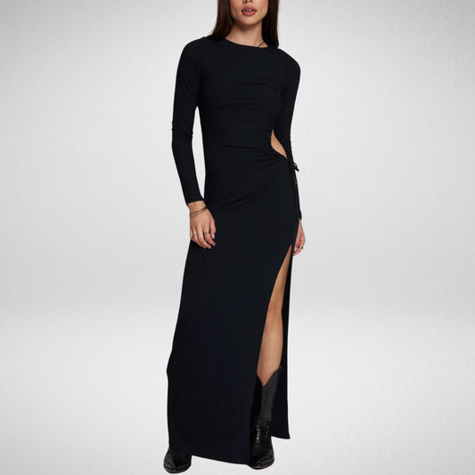 Wide Rib Every Curve Long Sleeve Maxi Dress