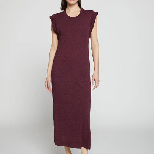 Supima Slub Scooped Hem Midi Dress