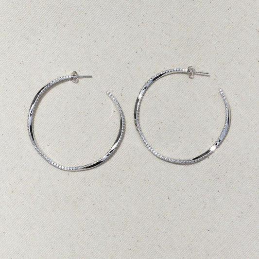 Twisted Hoop in Sterling Silver