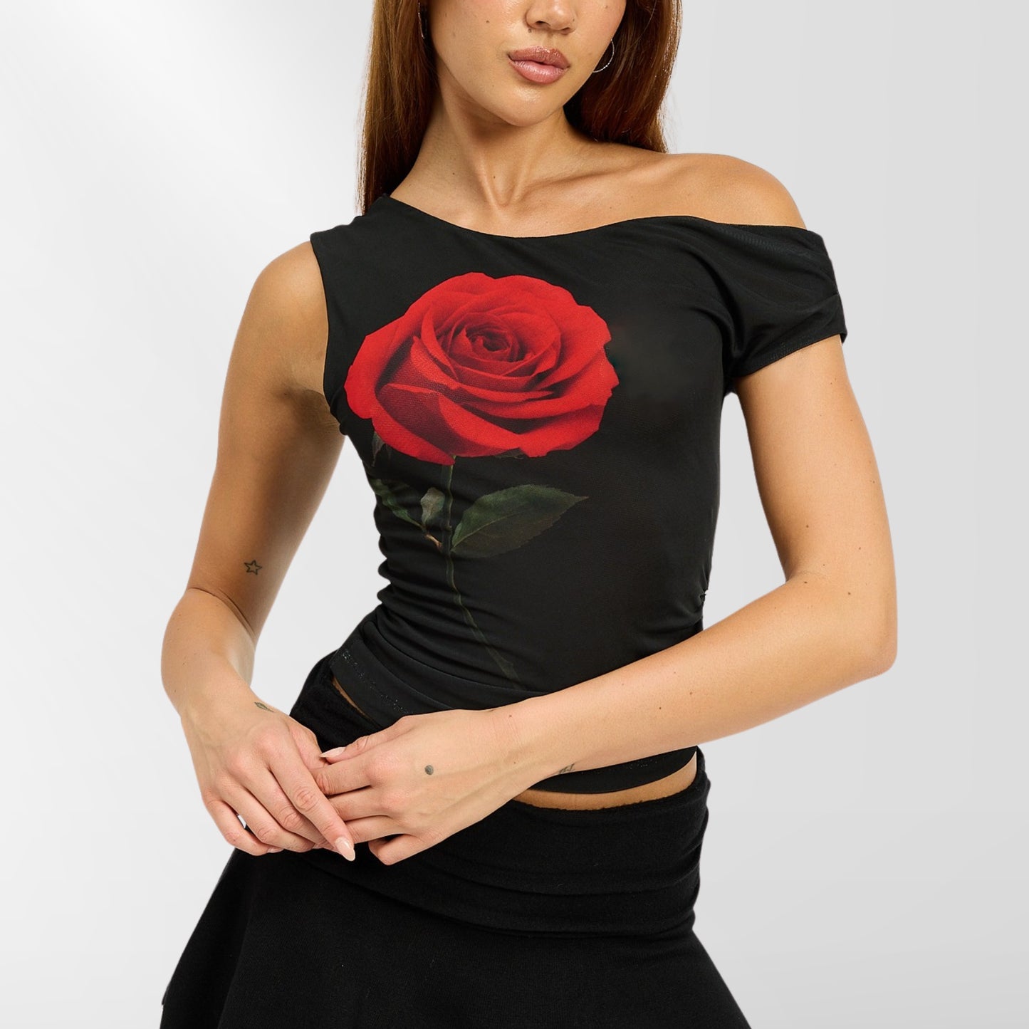 Asymmetrical Rose Top