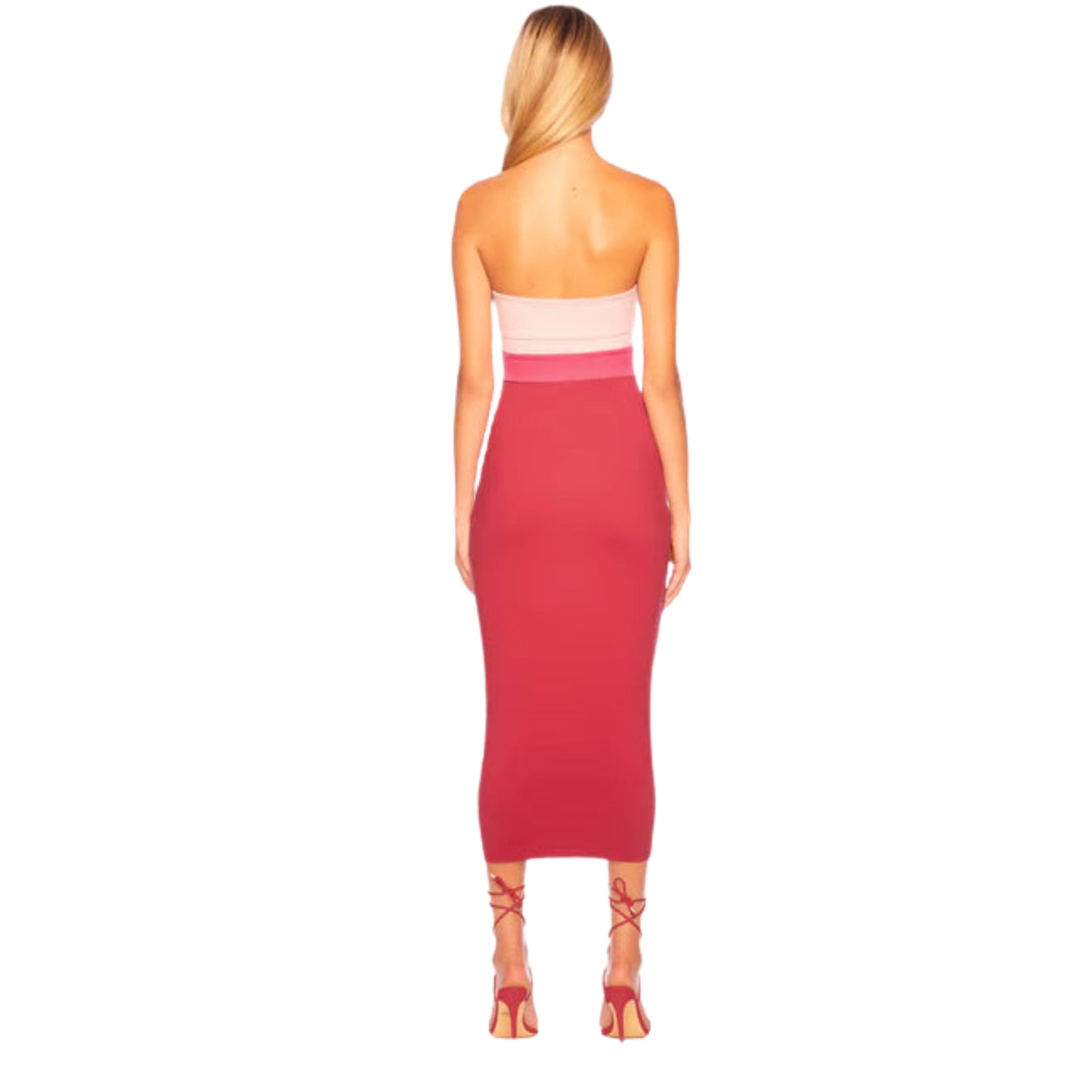 Colorblock Underwire Tube Dress 18"