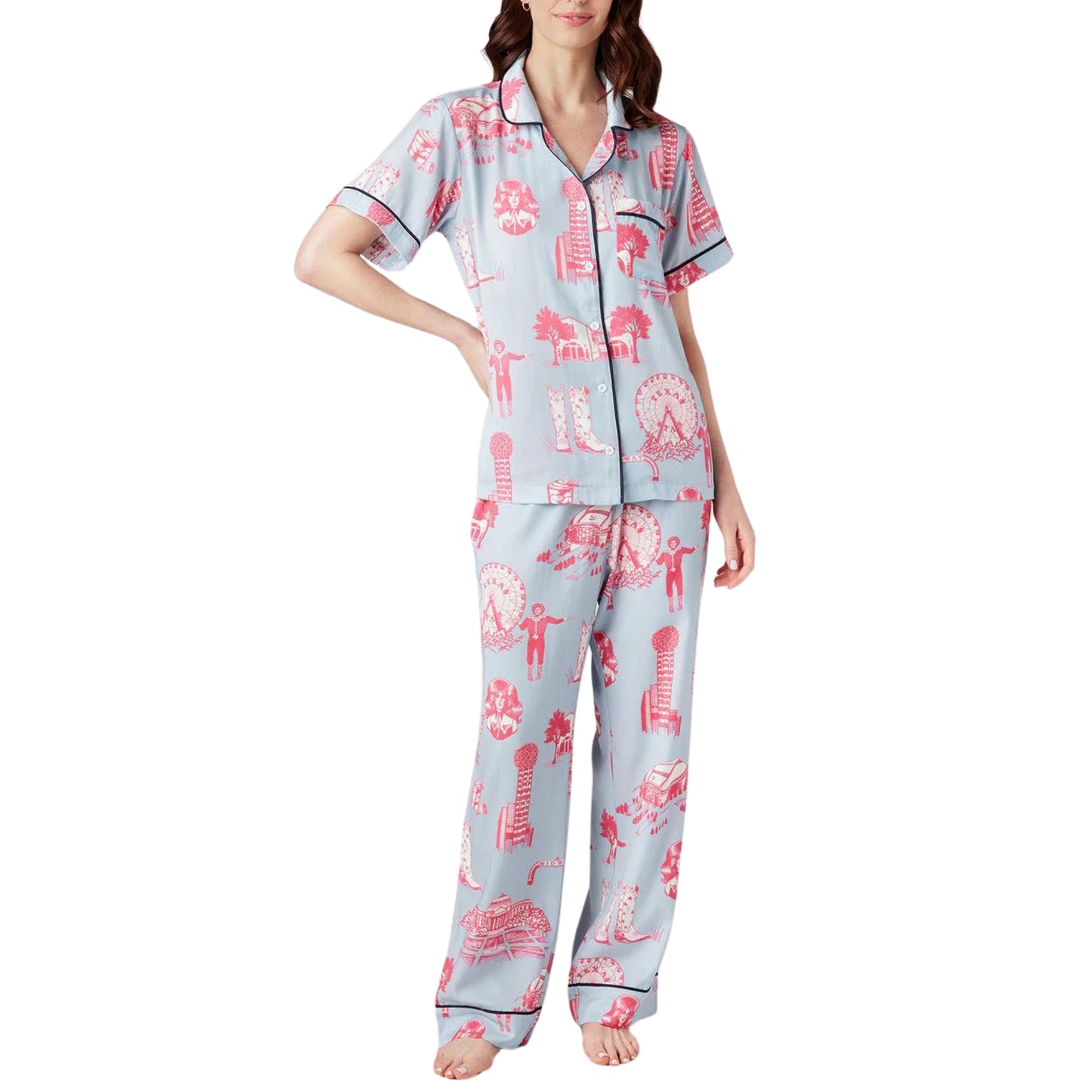 Dallas Toile Pajama Pants Set