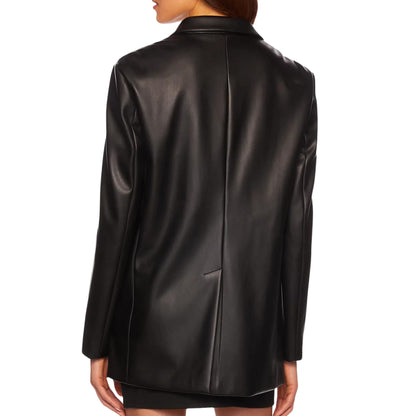 Faux Leather Boyfriend Jacket 14"