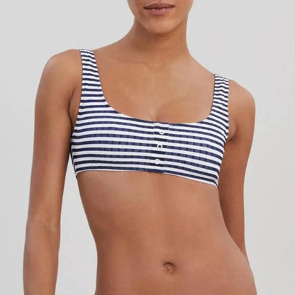 The Elle Button Bikini Top