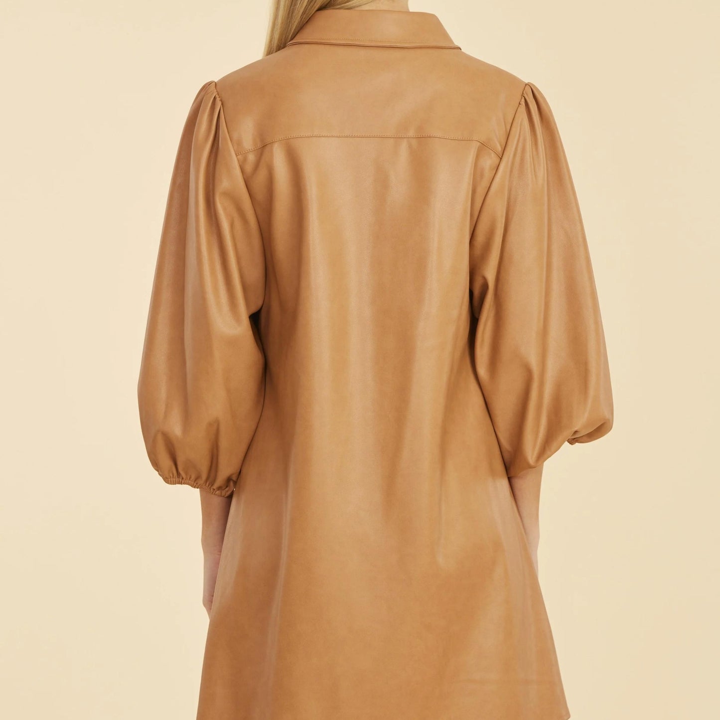 Vegan Leather Tunic Dress