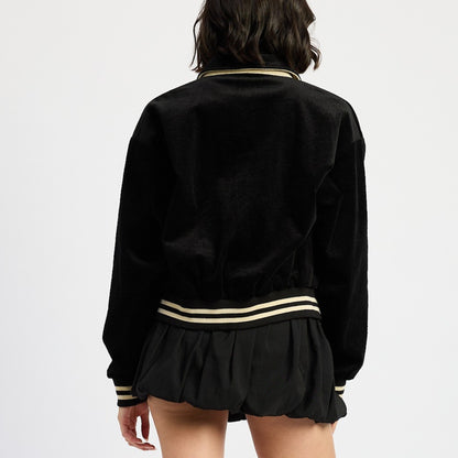 Bomber Jacket with Collar