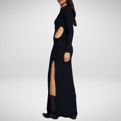 Wide Rib Every Curve Long Sleeve Maxi Dress