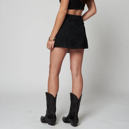 The Eyelit Slip Mini Skirt