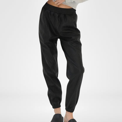 Utility Faux Leather Jogger