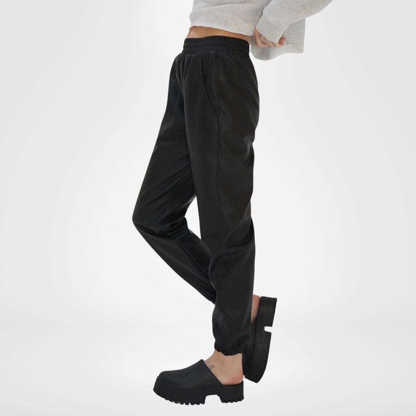 Utility Faux Leather Jogger