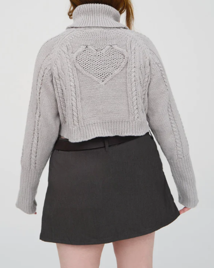 Vera Cropped Cut Out Sweater